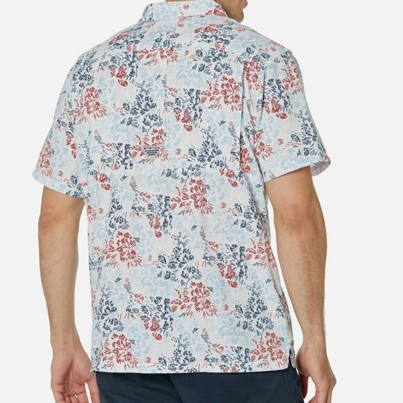 Columbia Men's MED Super Slack Tide Camp Deep Sea Dash Sportswear Fishing Shirt - Picture 5 of 5